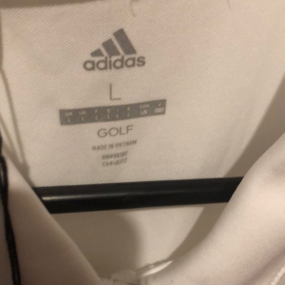 White Adidas Polo Shirt - Picture 3 of 3